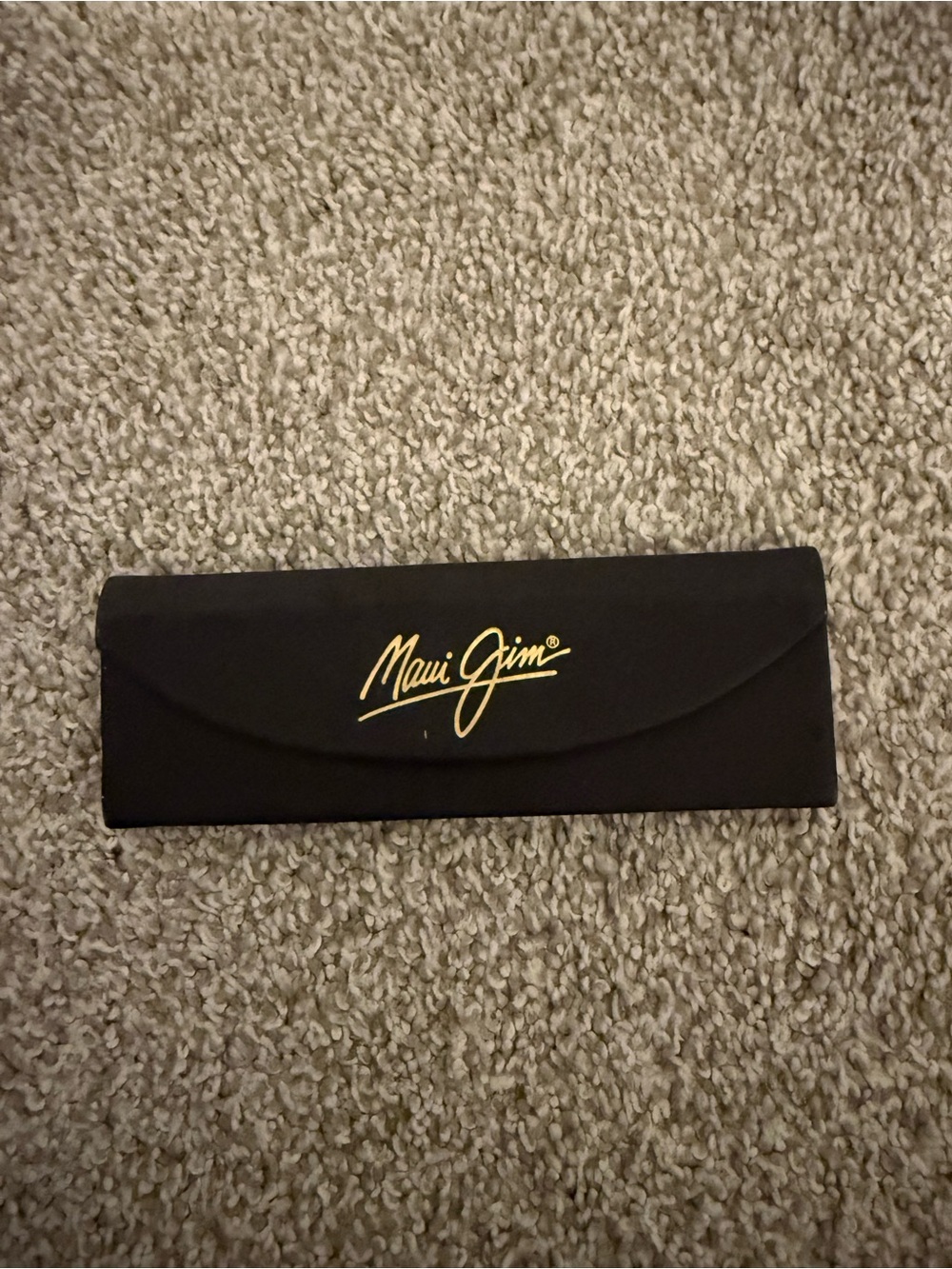 Maui Jim Black Eyewear Case with Gold Logo